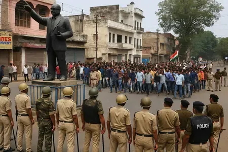 Gwalior gripped by Ambedkar statue row; schools shut, section 163 imposed amid tensions