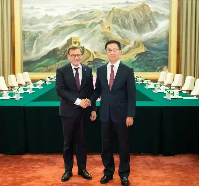 क्या हान चेंग ने जर्मनी के विदेश मंत्री वाडेफुल से मुलाकात की?