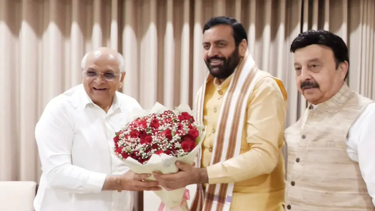 Haryana CM Nayab Saini meets Gujarat CM Bhupendra Patel in Ahmedabad