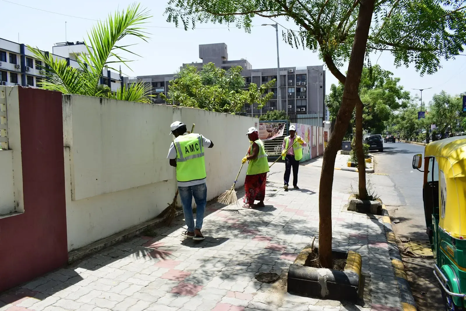 Ahmedabad heatwave: AMC distributes ORS, white caps to sanitation staff