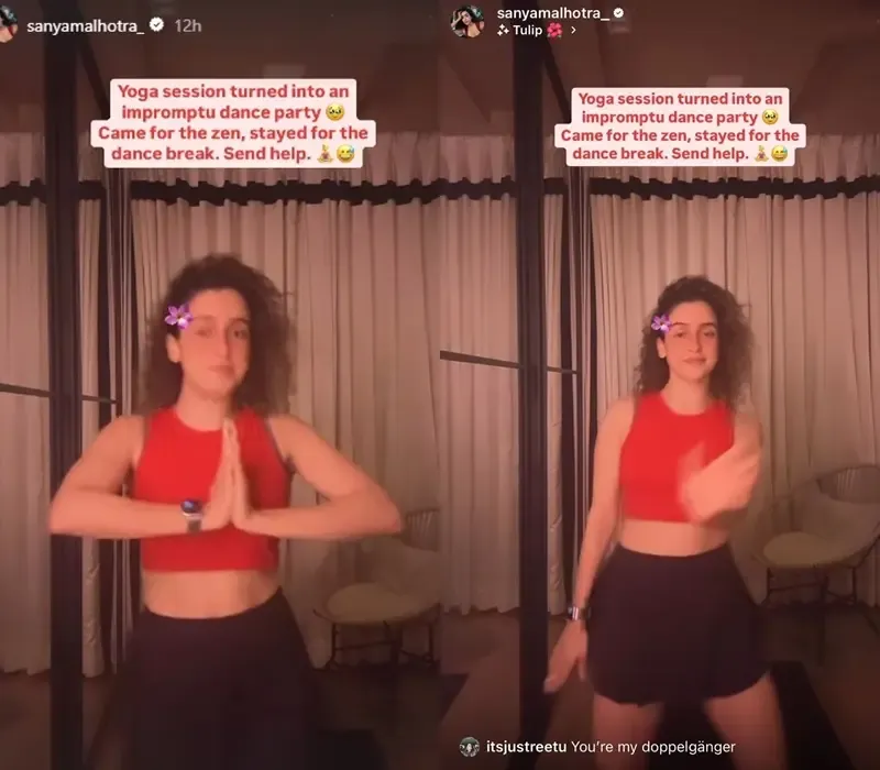 Sanya Malhotra's Yoga Session Turns into Dance Party