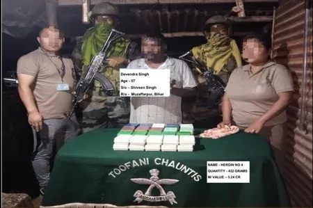 Heroin worth ₹12.09 crore seized in Mizoram's Saitual, two arrested