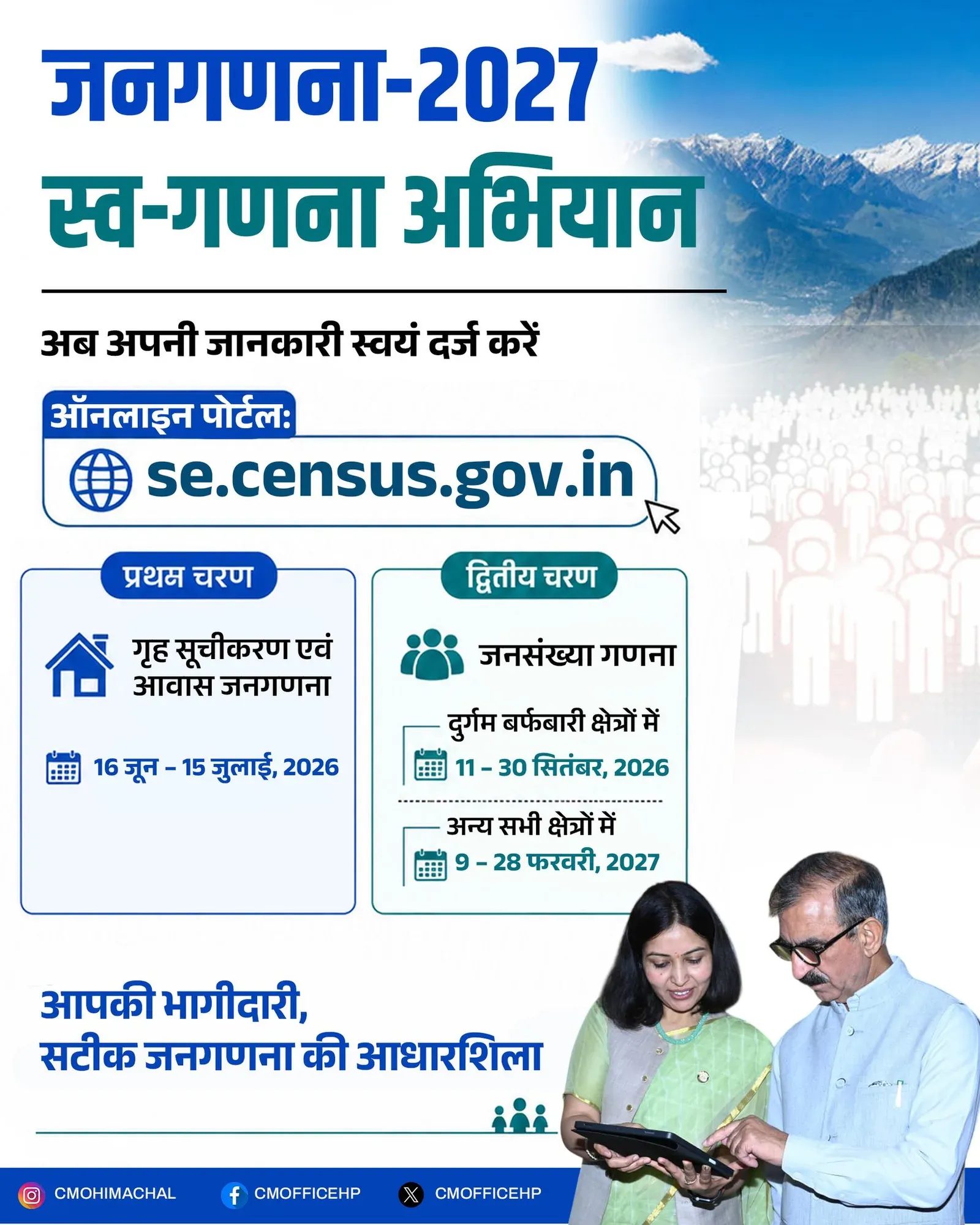 Himachal CMO Pitches Census as Backbone of Welfare Planning