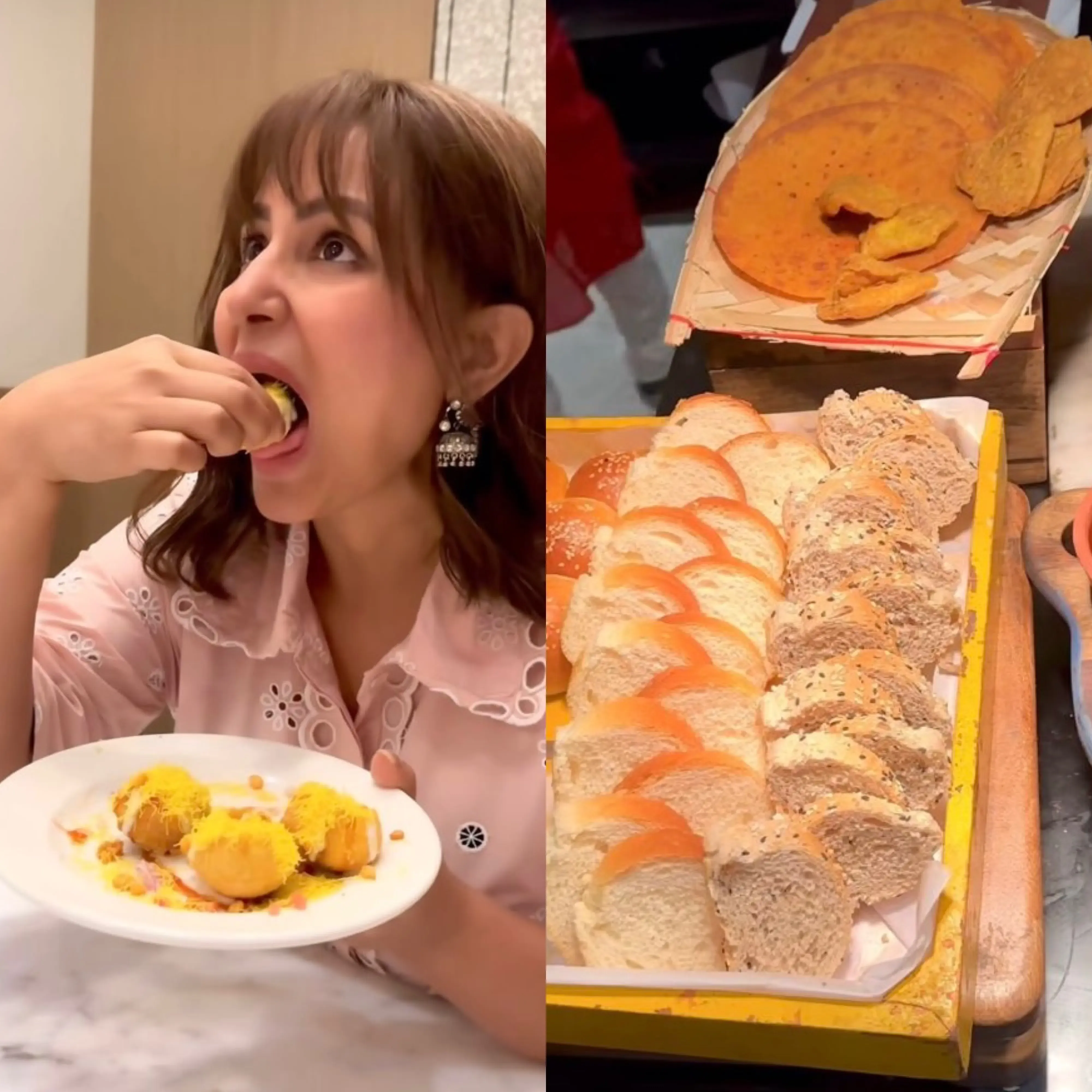 Hina Khan Enjoys Her Favorite Snack at a Vibrant Gujarati Food Festival