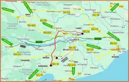 क्या कैबिनेट ने ओडिशा में 8,307 करोड़ रुपए से अधिक की लागत से 6-लेन कैपिटल रीजन रिंग रोड के निर्माण को मंजूरी दी?