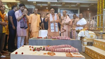 राजस्थान के सीएम भजनलाल शर्मा ने गुप्त वृन्दावन धाम में किया शिलापूजन 