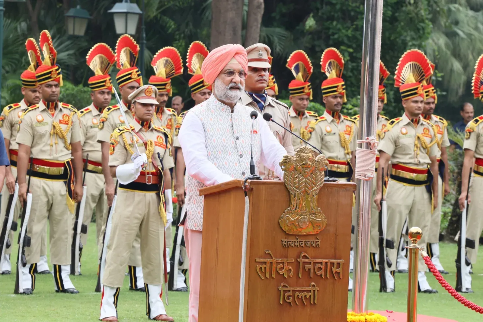 स्वतंत्रता दिवस पर एलजी तरणजीत सिंह संधू का आह्वान: 'विकसित दिल्ली' बने पूरे देश का रोल मॉडल