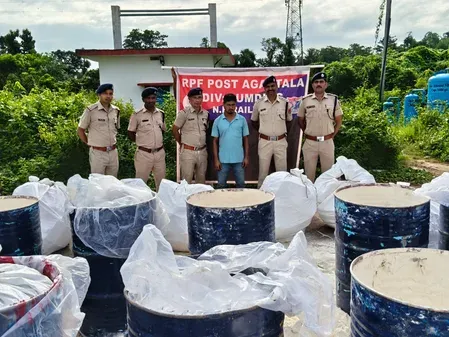 डीआरआई ने अगरतला में बिहार से आई मालगाड़ी से 6.54 करोड़ रुपए का प्रतिबंधित कफ सिरप जब्त किया