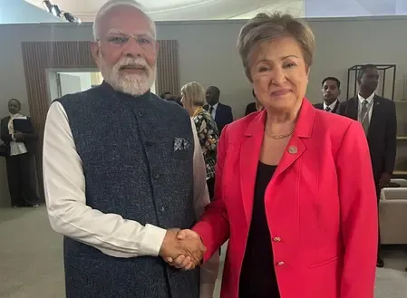 क्या प्रधानमंत्री मोदी ने जी20 समिट में आईएमएफ चीफ क्रिस्टालिना जॉर्जीवा से मुलाकात की?
