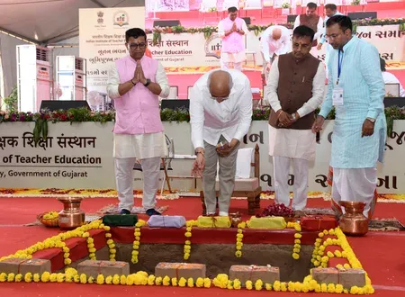 गांधीनगर में आईआईटीई कैंपस विस्तार की नींव रखी, ₹127 करोड़ की परियोजना से 600 छात्रों को मिलेगा आधुनिक छात्रावास