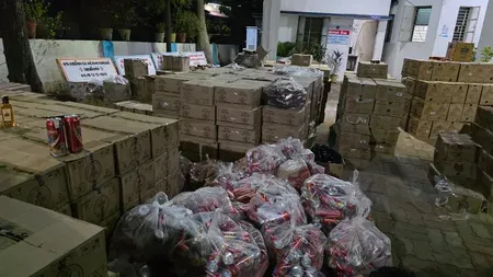 महिसागर में गुजरात पुलिस का बड़ा ऑपरेशन: ₹1.86 करोड़ की शराब जब्त, 7 गिरफ्तार, 16 वांछित