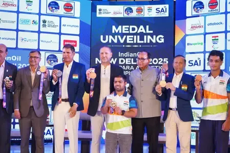 विश्व पैरा एथलेटिक्स चैंपियनशिप 2025 :  नई दिल्ली में पदकों का अनावरण किया गया