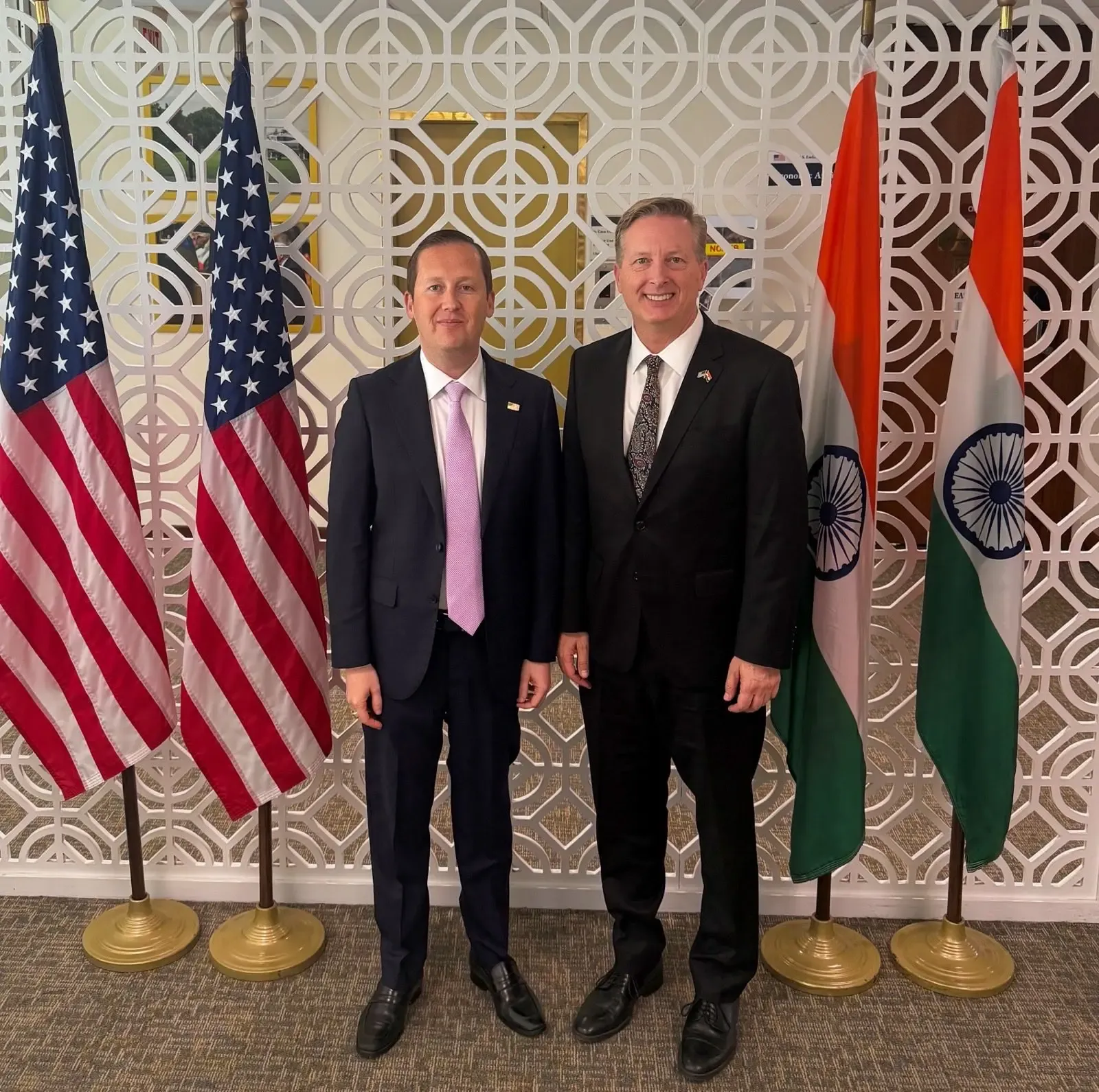 भारत-अमेरिका व्यापार वार्ता में बड़ी प्रगति, चार्ल्स हार्डर ने राजदूत गोर से की अहम मुलाकात