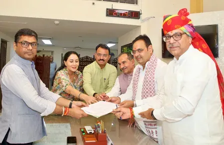 राजस्थान राज्यसभा चुनाव 2025: भाजपा उम्मीदवार सतीश पूनिया और अलका सिंह गुर्जर ने दाखिल किया नामांकन