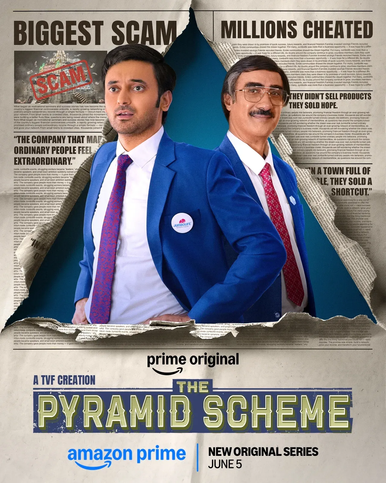 'द पिरामिड स्कीम' 5 जून को Prime Video पर: परमवीर सिंह चीमा, रणवीर शौरी और शेखर सुमन की नई ड्रामा सीरीज