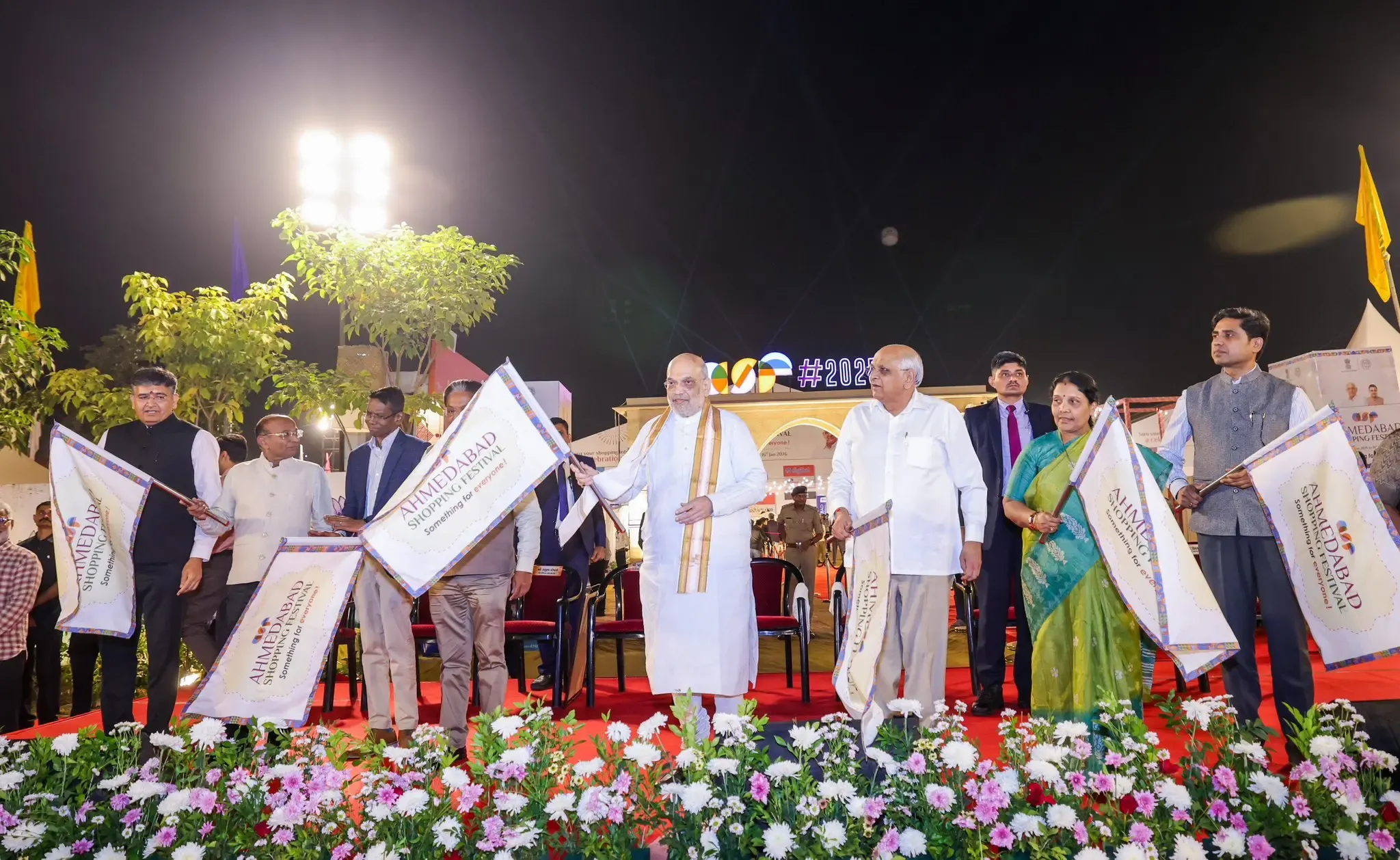 Did HM Shah and Gujarat CM Patel Launch the Ahmedabad Shopping Festival?