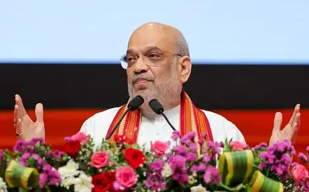 How did HM Shah praise security forces' victory against Maoists in Jharkhand?