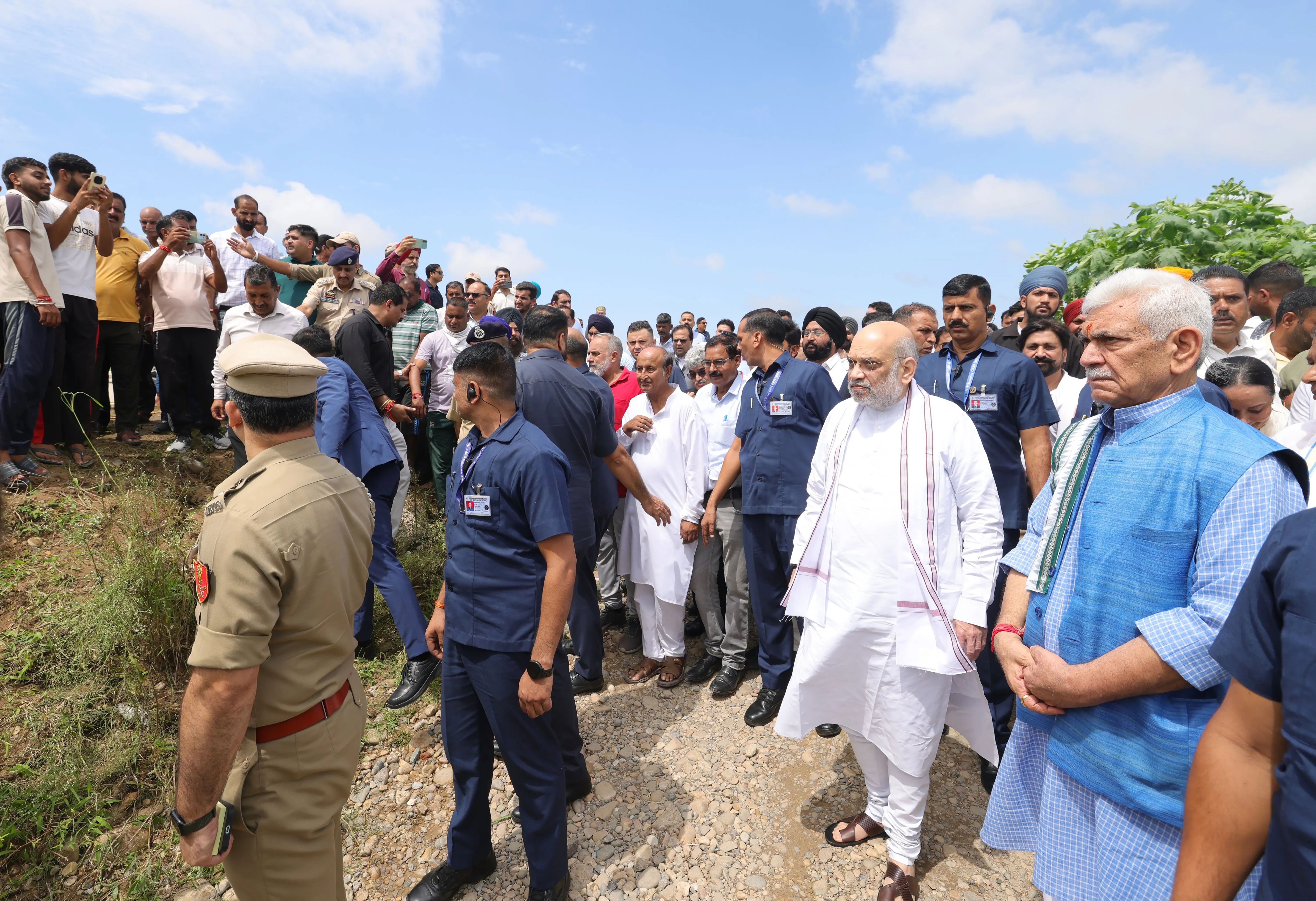 Did HM Shah Visit a Flood-Impacted Village in Jammu to Ensure Swift Rehabilitation?
