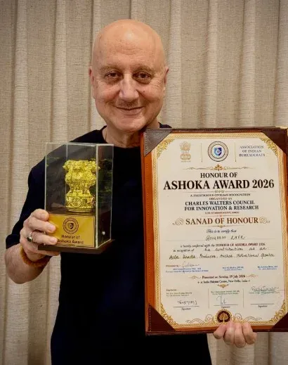 अनुपम खेर को 'हॉनर ऑफ अशोक अवॉर्ड 2026', बोले — यह मेरे सफर के सबसे खास सम्मानों में से एक