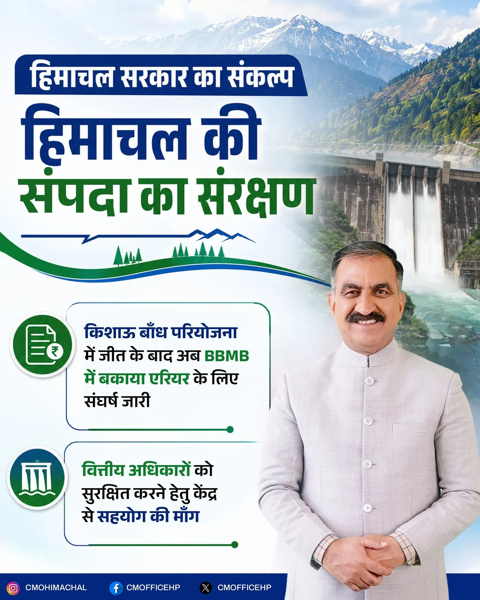 HP CM Office Claims Historic Win on Kishau Dam Project