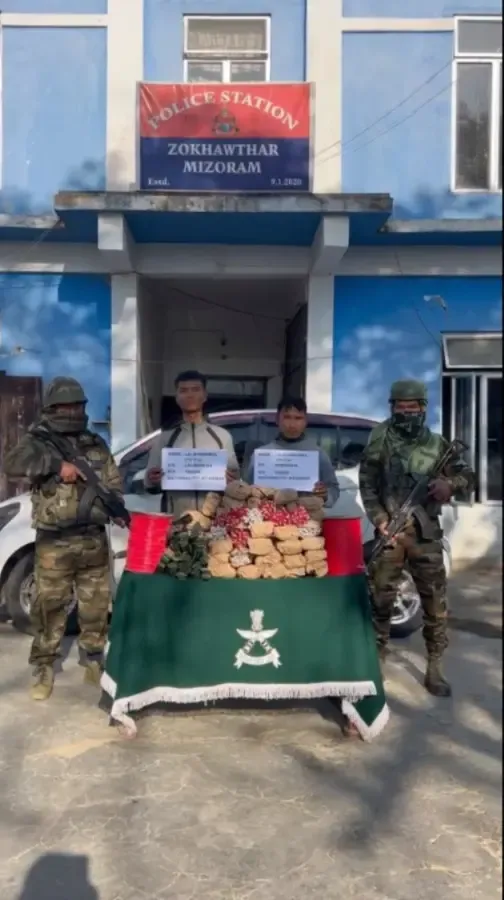 Massive Cache of Explosives Found in Mizoram; Two Myanmar Nationals Arrested