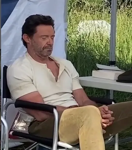 Hugh Jackman caught dozing between 'Sheep Detectives' shots, jokes 'meditating or napping'