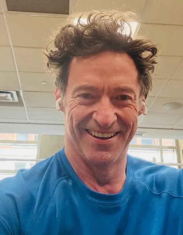 Hugh Jackman's leg day workout: core, balance, and a stool for safety
