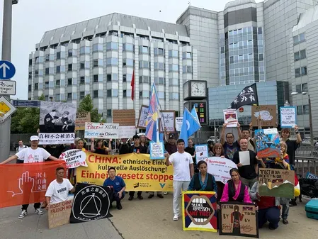China ethnic unity law: 400+ march in Zurich, demand global action
