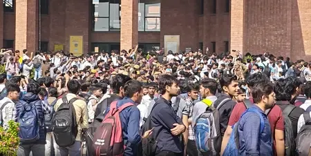 Students Mobilize for Justice After Kanpur BCA Student's Fatal JCB Incident