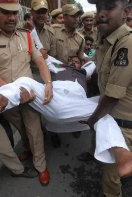 Hyderabad Police detain Youth Congress workers disrupting BRS NEET protest at Indira Park