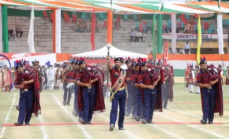 How did the I-Day parade rehearsal and security drill unfold in J&K?