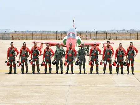 IAF chief AP Singh flies with Suryakiran team at 30th anniversary