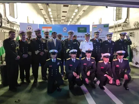 How is ICG Ship Sarthak Strengthening Maritime Relations with Saudi Officials?