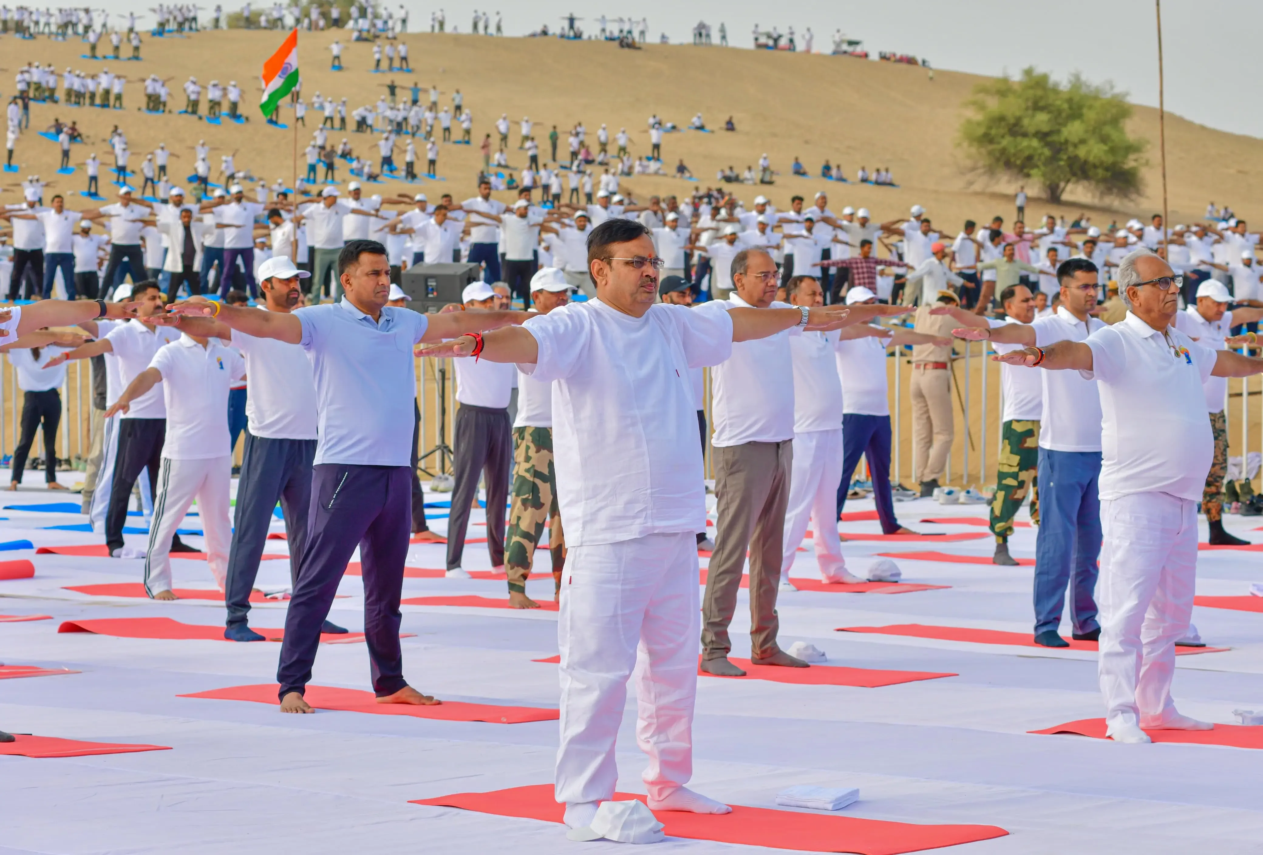 Did CM Sharma Perform Yoga in the Stunning Jaisalmer Sand Dunes for IDY 2025?