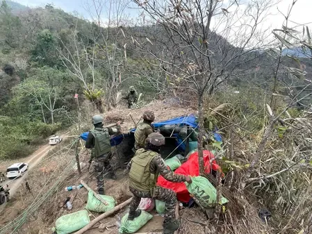 Manipur's Ukhrul District Sees Dismantling of Illegal Bunkers Amid Kuki-Naga Clashes; Arms Recovered