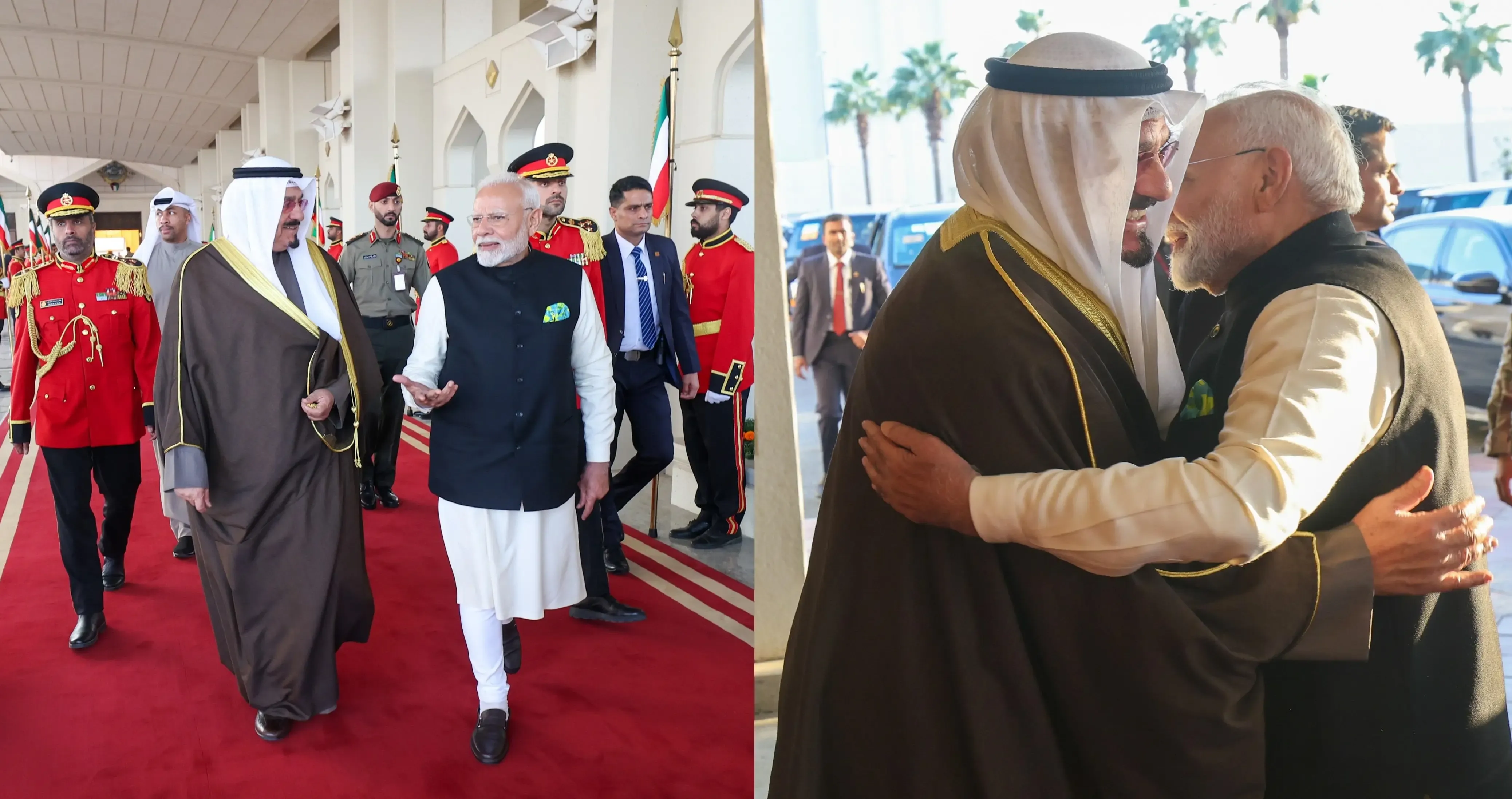Kuwait's Prime Minister Bids Farewell to PM Modi After His Pivotal Visit