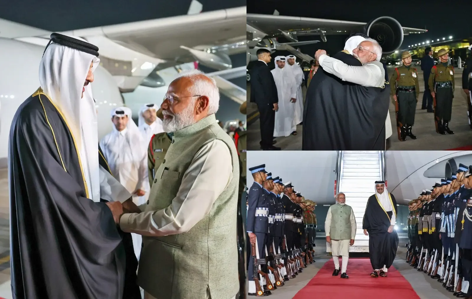 Prime Minister Modi Extends Warm Welcome to Qatar's Amir