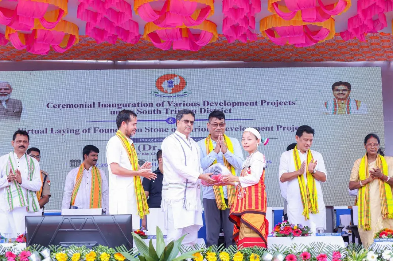 Tripura CM Saha launches ₹179 crore projects in South Tripura, vows inclusive growth