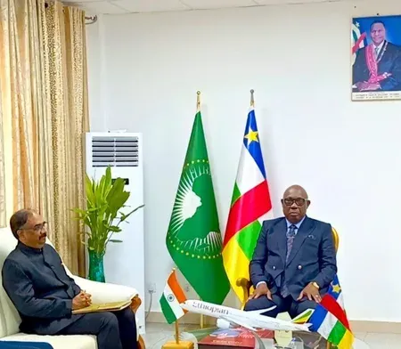 India-CAR bilateral talks: Ambassador Venkataraman meets PM Moloua in Bangui