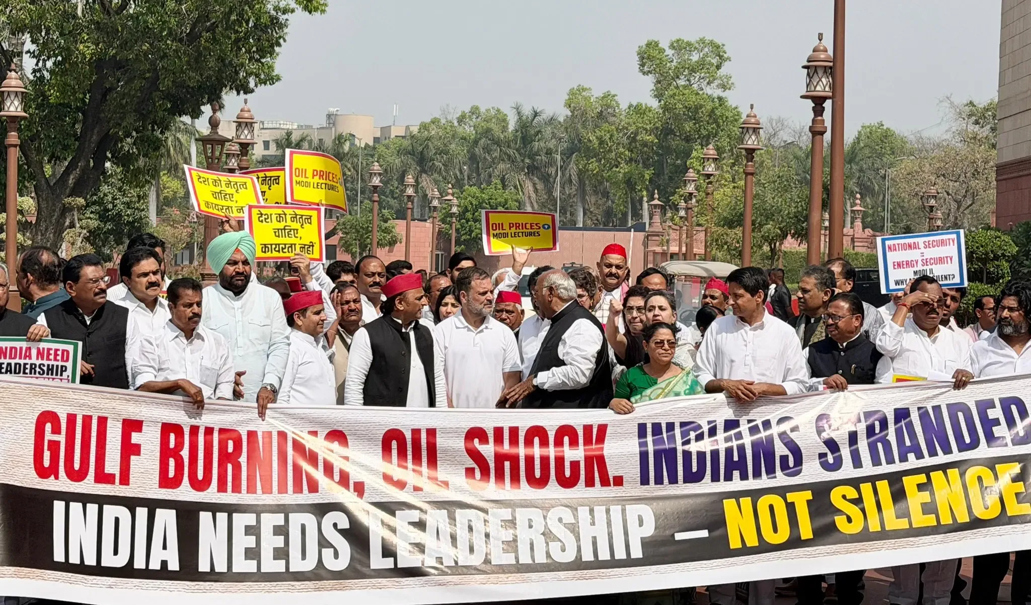 INDIA Bloc Protests in Parliament, Demands Action on West Asia Conflict