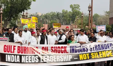 INDIA Bloc Protests in Parliament, Demands Action on West Asia Conflict