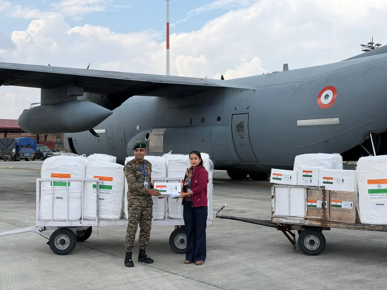 India sends 9th relief flight to flood-hit Nepal with 11 tonnes of supplies