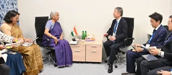 India-Japan clean energy, semiconductors talks: FM Sitharaman meets JBIC chief in Bangkok