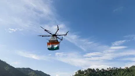 India Post's first drone delivery of Tiranga in Himachal Pradesh