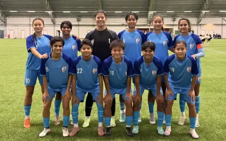 India's U20 Women's Football Team Holds Swedish Club Enskede IK Dam to a 1-1 Draw