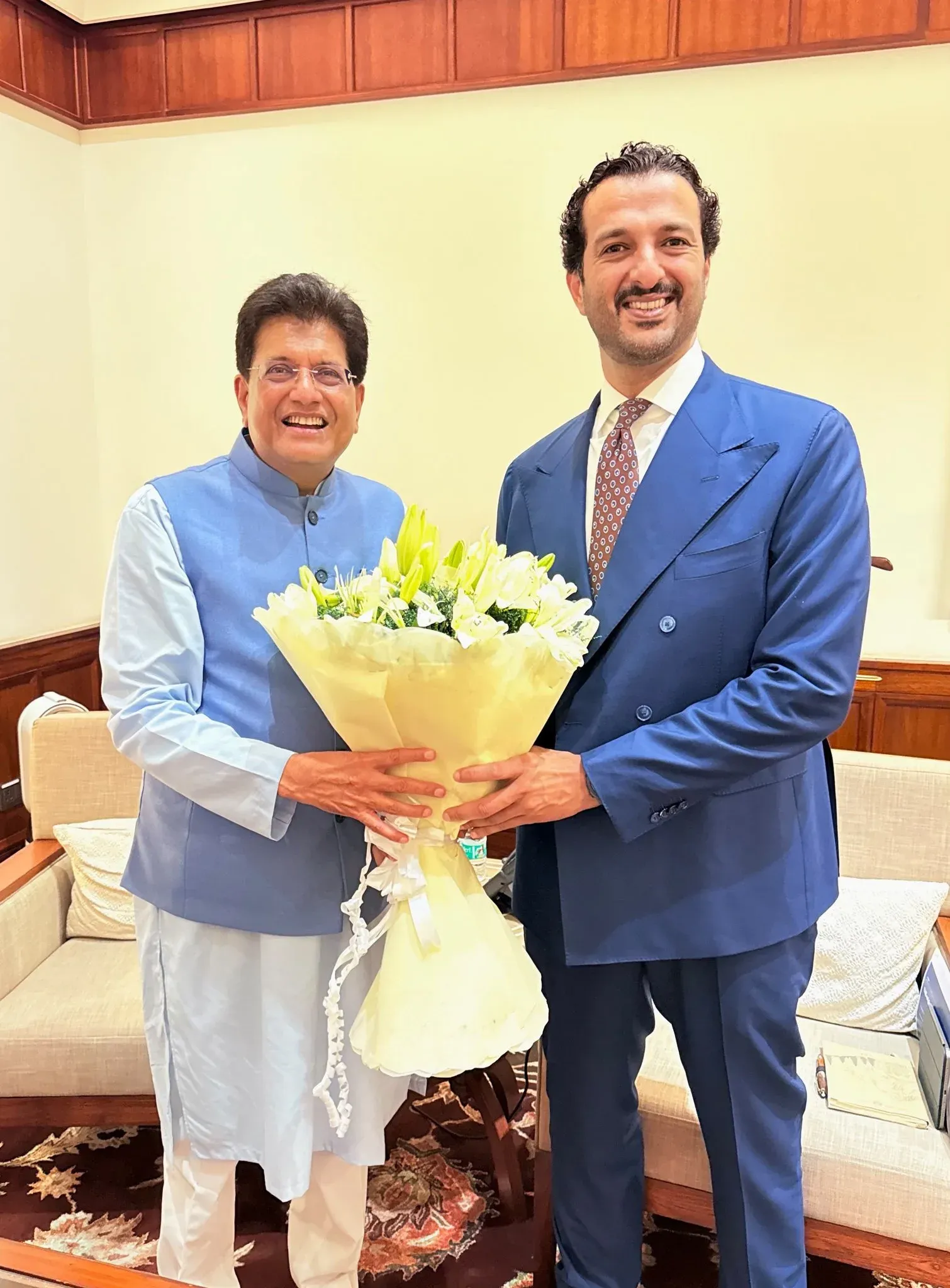 India-UAE trade, investment talks: Piyush Goyal meets Abdulla bin Touq