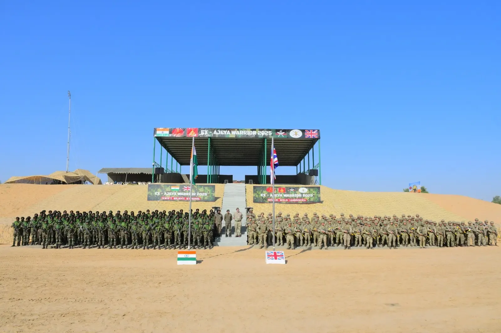 What is the significance of the India-UK joint military exercise 'Ajeya Warrior 25' in Rajasthan?