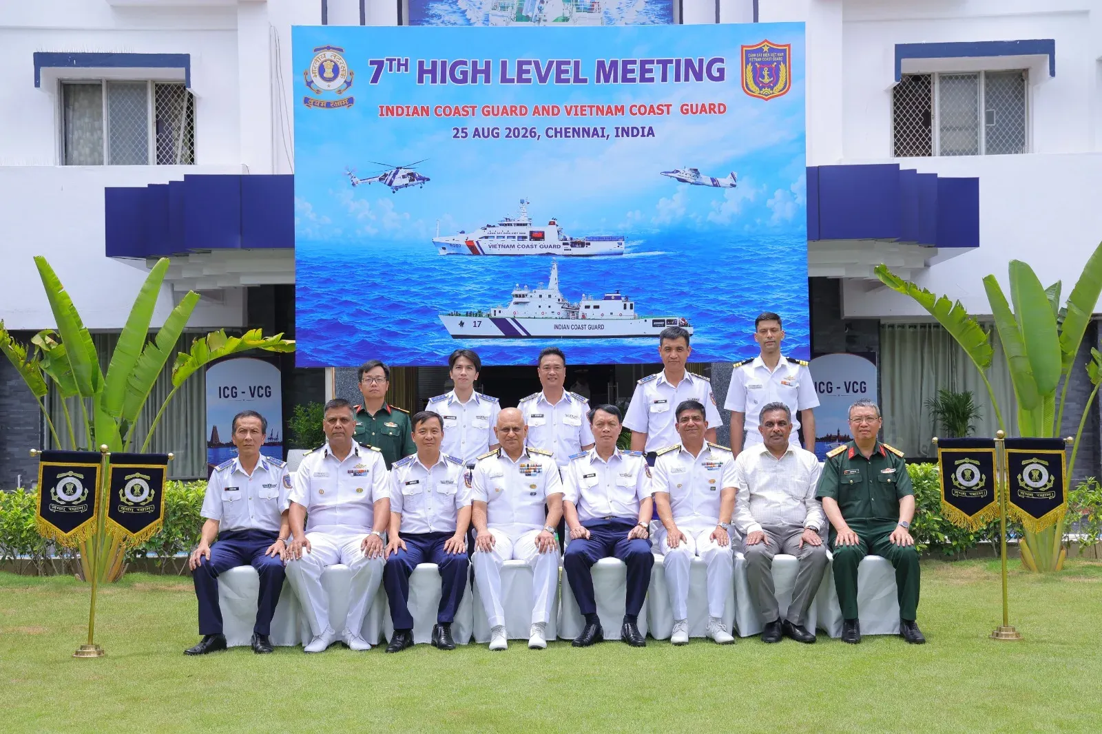 India-Vietnam Coast Guards hold 7th HLM in Chennai, joint drill on Aug 27