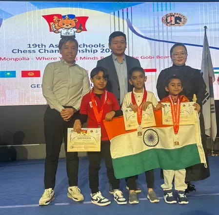 Did India Clinch Two Silver Medals in Team Competitions at the Asian Schools Chess Championships in Mongolia?