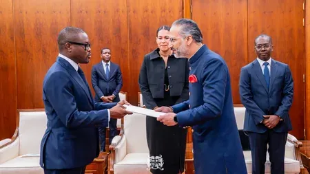 India Ambassador Abhishek Singh presents credentials to Benin President Wadagni